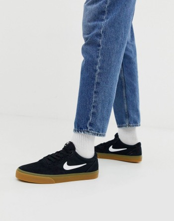 Nike SB Chron Crne Bijele - Muške Tenisice | 80419SEXD